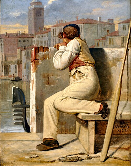 A gondoliere, 1832, Ditlev Blunck