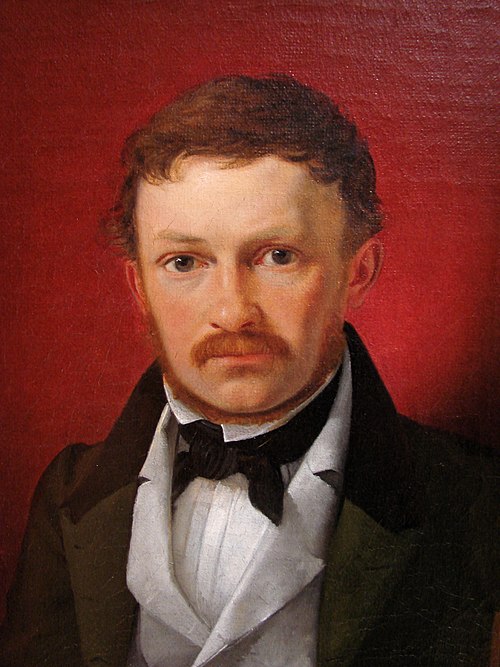 Portrait of the architecht M.G.B. Bindesbøll, 1837, Ditlev Blunck