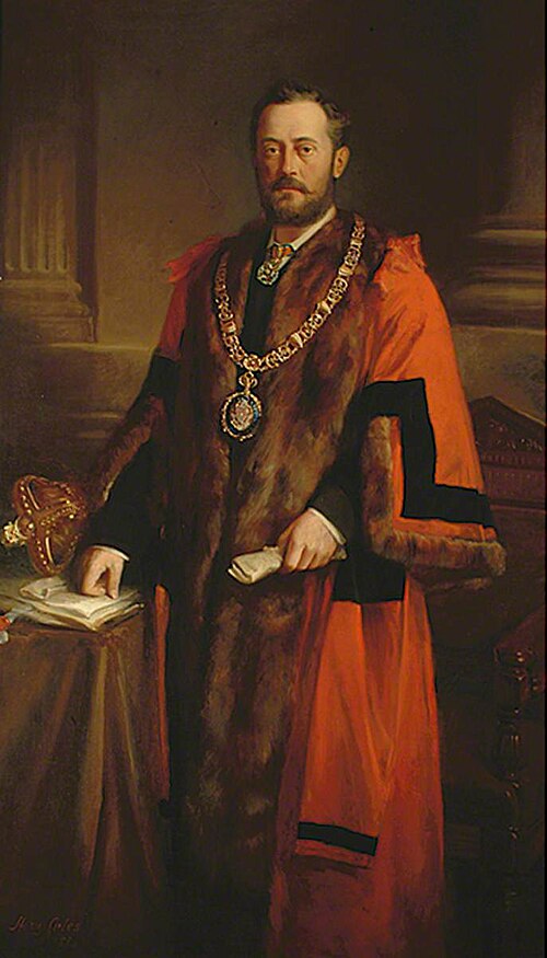 Reproduction of a Portrait of G. A. Wallis, First Mayor of Eastbourne, 1886, Henry Gales