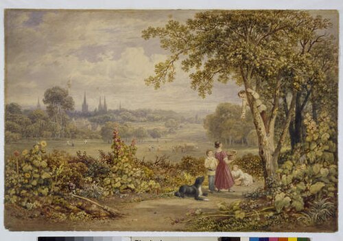 In The Garden, Lyncroft, 1863, Henry Gastineau
