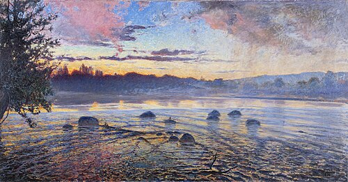 Evening at Motala River, 1894, Axel Fahlcrantz