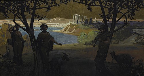 Mural Sketch, Pastoral Study, No. 1, 1920, Henry Keller