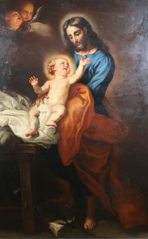 St Joseph and the child Jesus, 1714, Anthoni Schoonjans