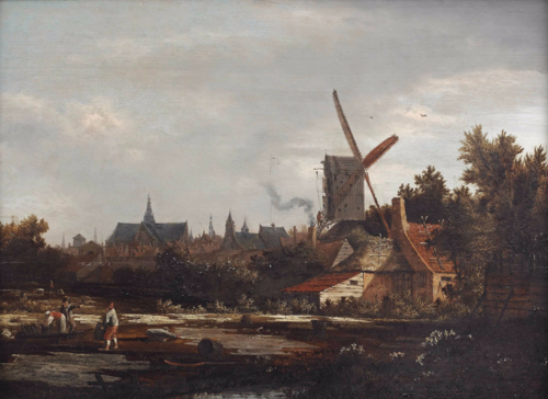 A view of the bleaching fields and ramparts of Haarlem, 1650, Anthonie van Borssom