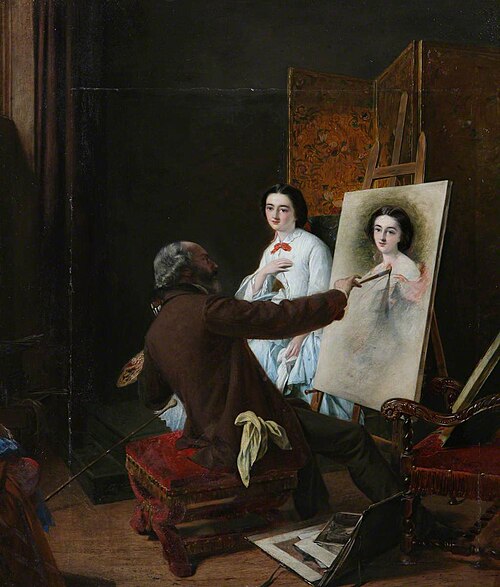 Painting con Amore, 1856, Henry Nelson O'Neil