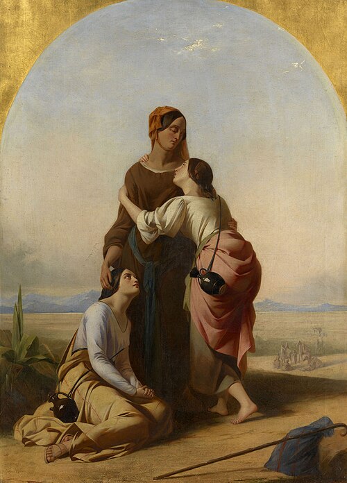 Naomi with her Daughters-in-Law, 1844, Henry Nelson O'Neil