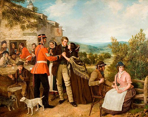 The Recruiting Sergeant (The King's Shilling), 1860, Henry Nelson O'Neil