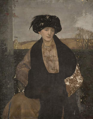 Portrait Of Mrs Lester Of Slad Valley, Stroud, 1913, Henry Payne