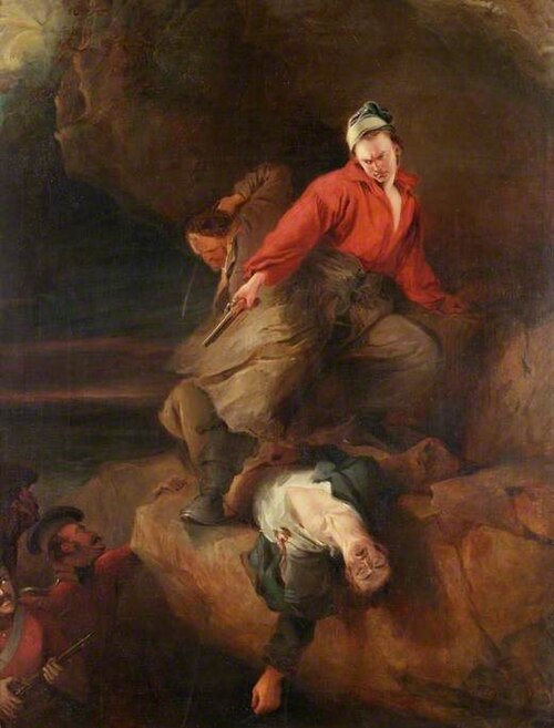 Smugglers Attacked, 1827, Henry Perlee Parker