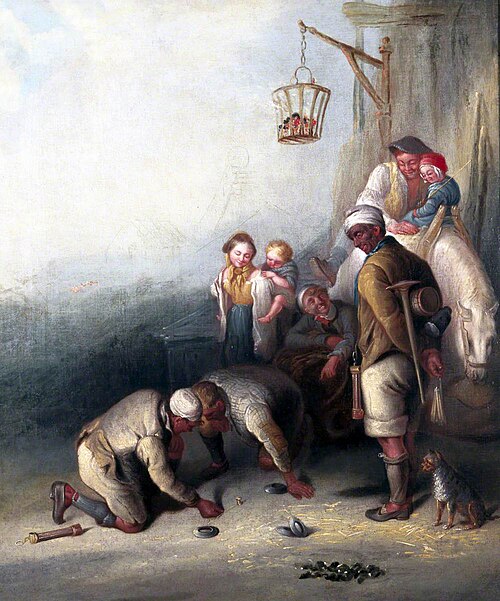 Pitmen Playing Quoits, 1836, Henry Perlee Parker