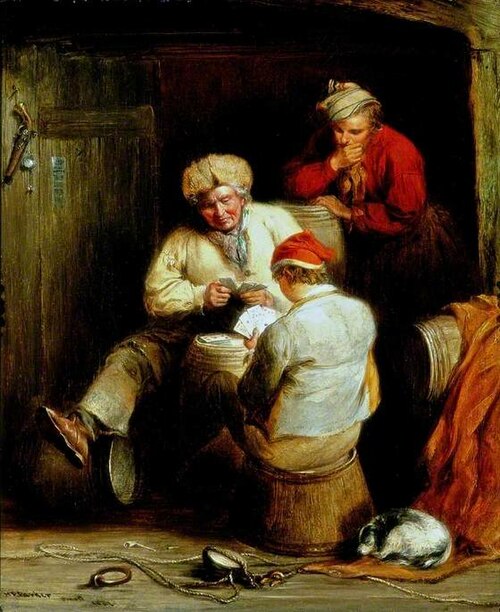 Smugglers Playing Cards, 1842, Henry Perlee Parker