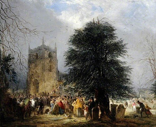 The Burial of Sir Francis Chantrey in Norton Churchyard, Sheffield, 1841, Henry Perlee Parker