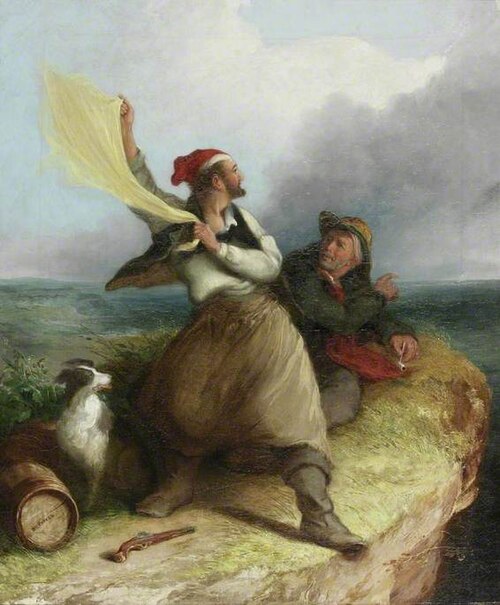 Smugglers on the Look-Out, 1850, Henry Perlee Parker