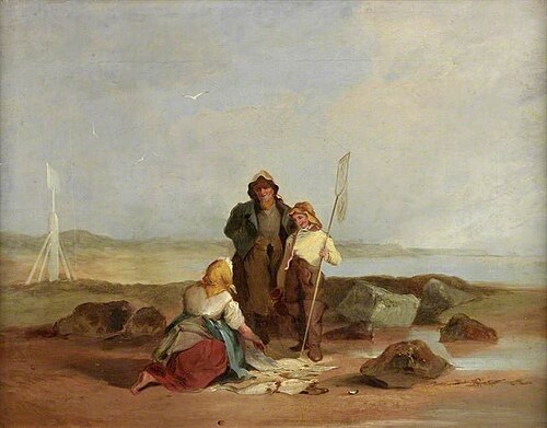 Fisherfolk on a Beach, , Henry Perlee Parker