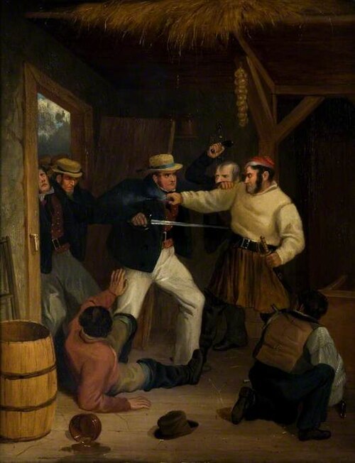 The Smugglers: The Attack, , Henry Perlee Parker