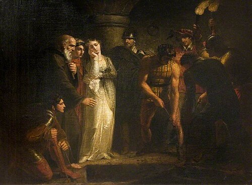 Burial of King Harold at Waltham Abbey, October, 1066, 1815, Henry Pierce Bone