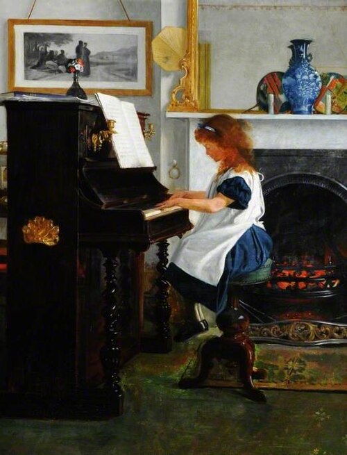At the Piano, , Henry Stacy Marks
