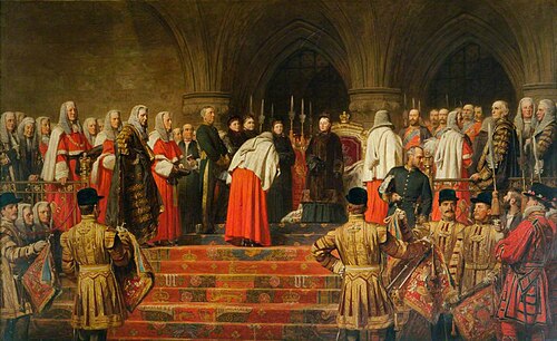 Queen Victoria Opening of the Royal Courts of Justice, 1882, , Henry Tanworth Wells