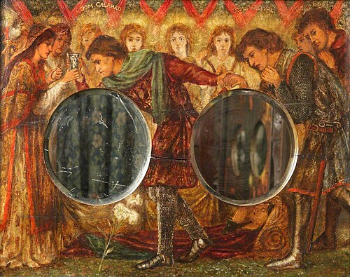Sir Launcelot Prevented by His Sin from Entering the Chapel of the Sanc Grael: Sir Launcelot's Visio, , Henry Treffry Dunn