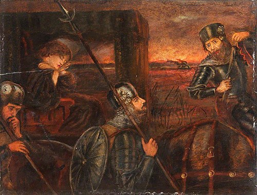 The Theodore Watts-Dunton Cabinet:  The Princess Sabra taken to the Dragon, 1896, Henry Treffry Dunn