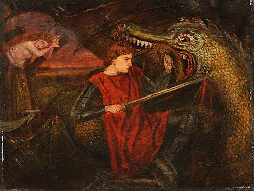 The Theodore Watts-Dunton Cabinet: Saint George and the Dragon, 1896, Henry Treffry Dunn