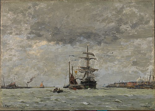 Entrance to the Harbor, 1890, Henry Ward Ranger