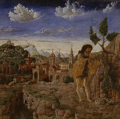 Saint John the Baptist in a Landscape, 1480, Giovanni Corenti