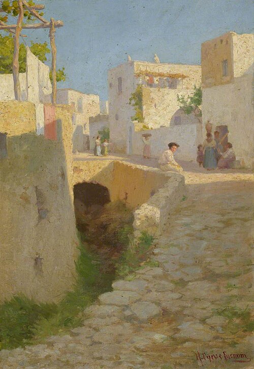 Piccola Piazza, Ana Capri, 1895, Herbert Cyrus Farnum