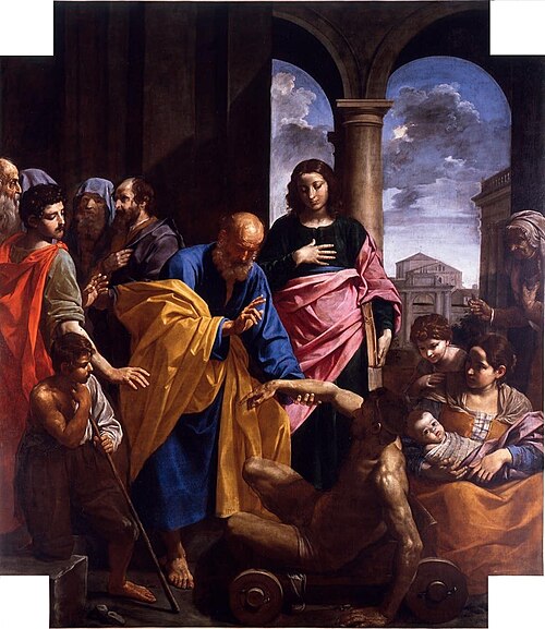 Saint Peter healing the cripple, 1650, Simone Cantarini