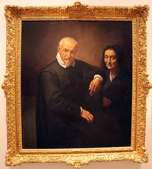 double portrait of gentleman and lady with rosary, 1645, Simone Cantarini