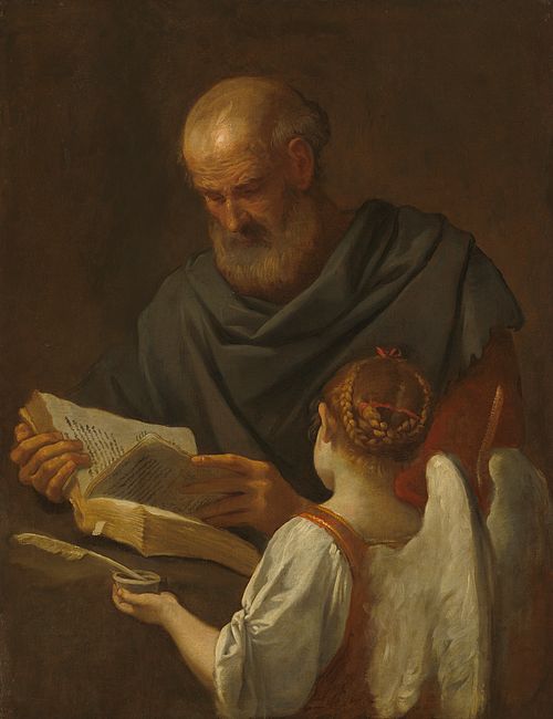 Saint Matthew and the Angel, 1645, Simone Cantarini