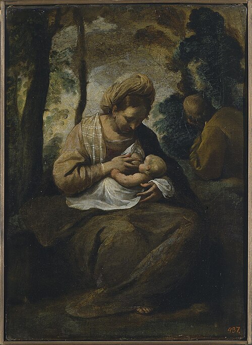 Holy Family, 1650, Simone Cantarini