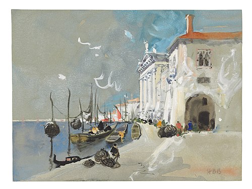 Fish baskets, Chioggia, south of Venice, , Hercules Brabazon Brabazon