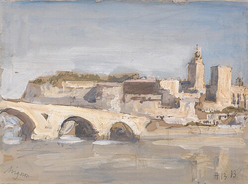 Avignon: Bridge over a River, , Hercules Brabazon Brabazon