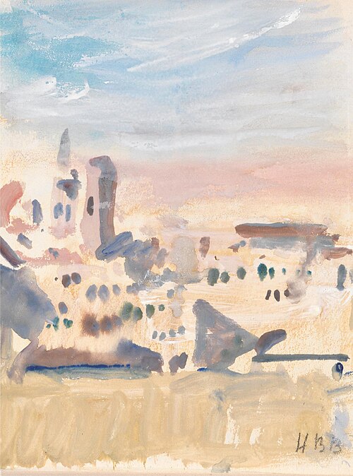 View of a town, , Hercules Brabazon Brabazon