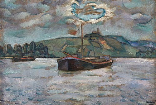 Barges on the River Don, , Vladimir Baranov-Rossiné