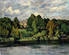 Grunewaldsee (Villa am Wannsee?), 1906, Walter Leistikow