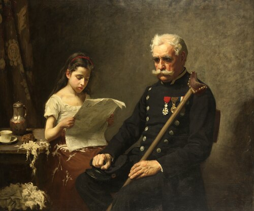 Grandfather hears Bad News from the War, 1875, Nils Forsberg