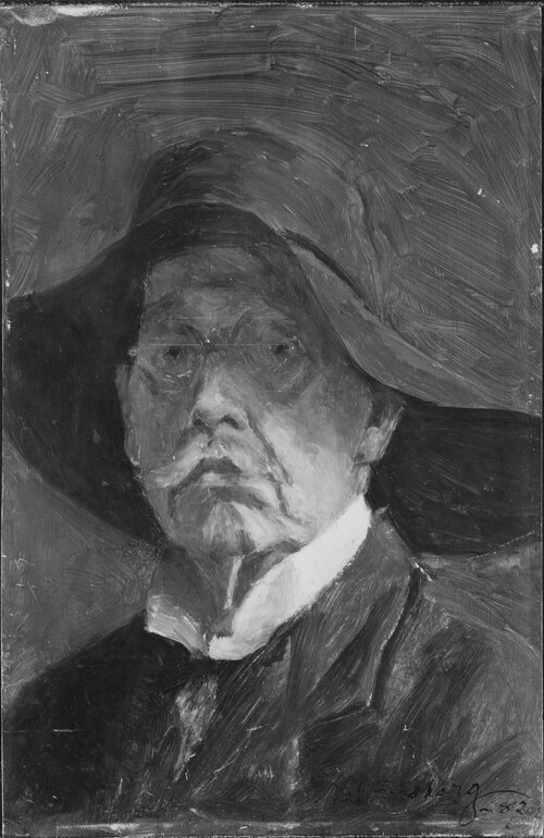 Nils Forsberg (1842-1934), artist, married to Maria Amalia Kihlstedt, 1887, Nils Forsberg