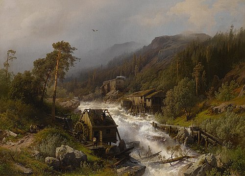 River View With A Mill, , Hermann Ottomar Herzog