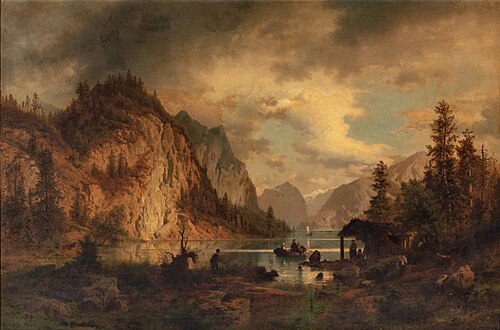 Fjord in Norway, 1862, Hermann Ottomar Herzog