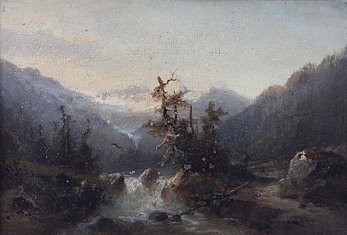 A Mountain Stream, 1850, Hermann Ottomar Herzog