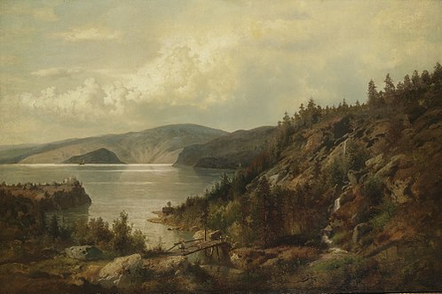 The Old Bridge, 1850, Hermann Ottomar Herzog