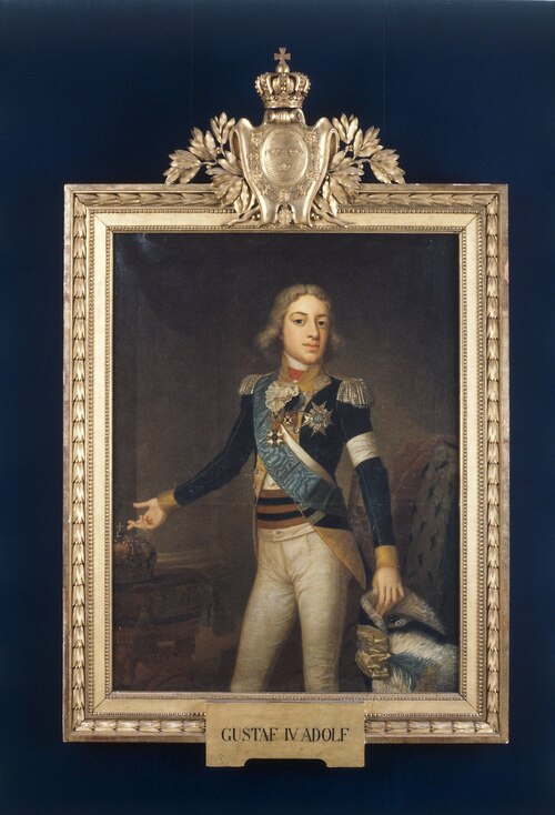Porträtt av konung Gustav IV Adolf av Sverige (1778-1837), målat av Jonas Forsslund (1754-1809) 1794, 1794, Jonas Forsslund