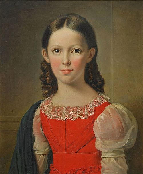 Porträtt av fröken Ebba Ottiliana von Francken, 1828, Axel Johan Fägerplan