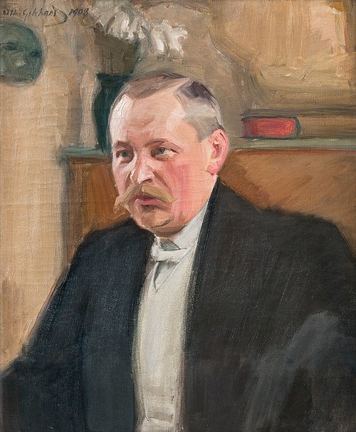 Portrait of Oskar Merikanto, 1903, Albert Gebhard