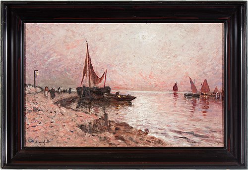 Boats in twilight., , Wilhelm von Gegerfelt
