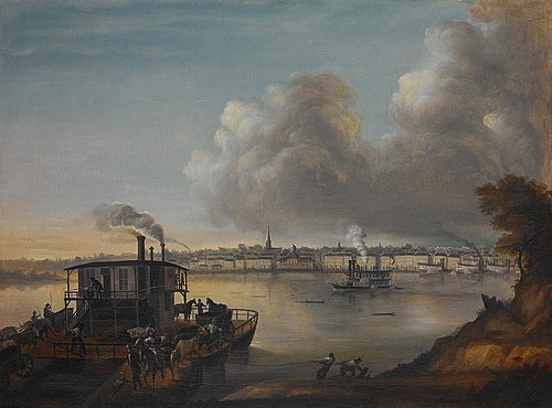 View of St. Louis, 1833, Leon Pomarede