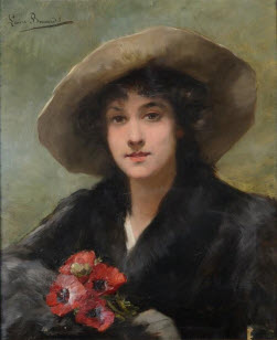 Tête de jeune fille : portrait de Madame Burniat-Carpentier, 1900, Laure Brouardel