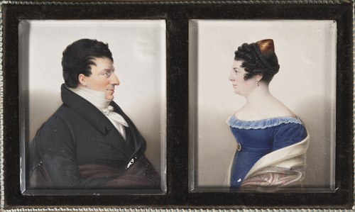 Michael Benedicks (1768-1845), married to 1. Fanny Isak (1775-1802), 2. Henriette von Halle (1786-18, 1824, Jakob Axel Gillberg